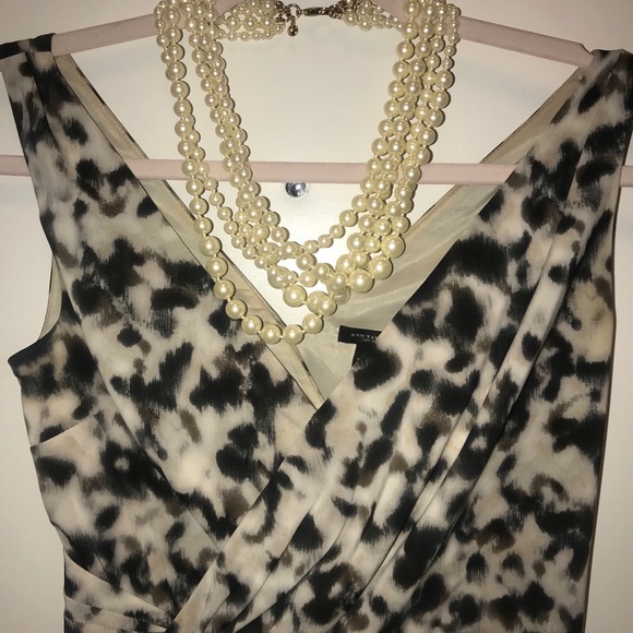 Ann Taylor Animal/Leopard Print Vneck Dress Size 0 - Picture 13 of 16